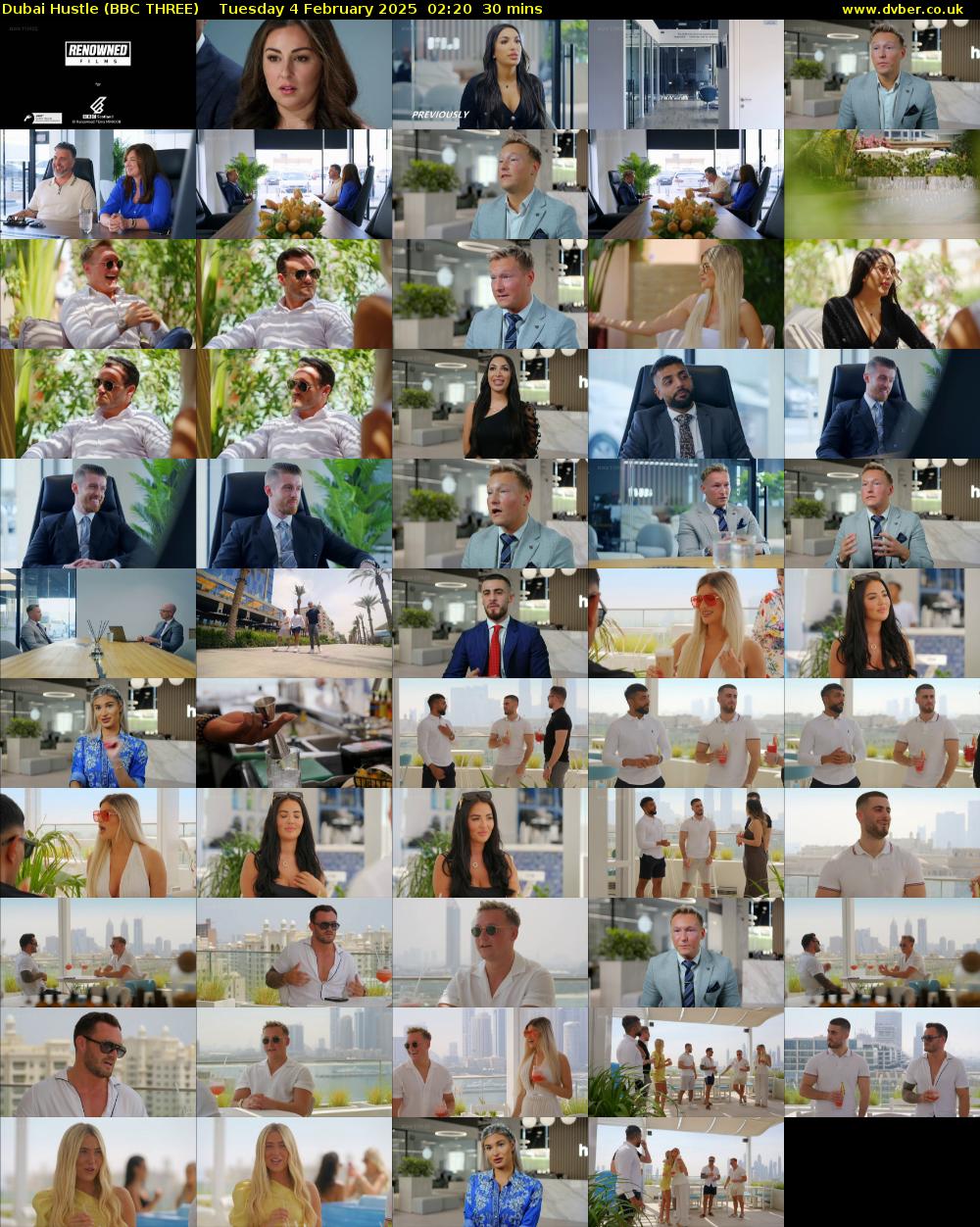 Dubai Hustle (BBC THREE) Tuesday 4 February 2025 02:20 - 02:50