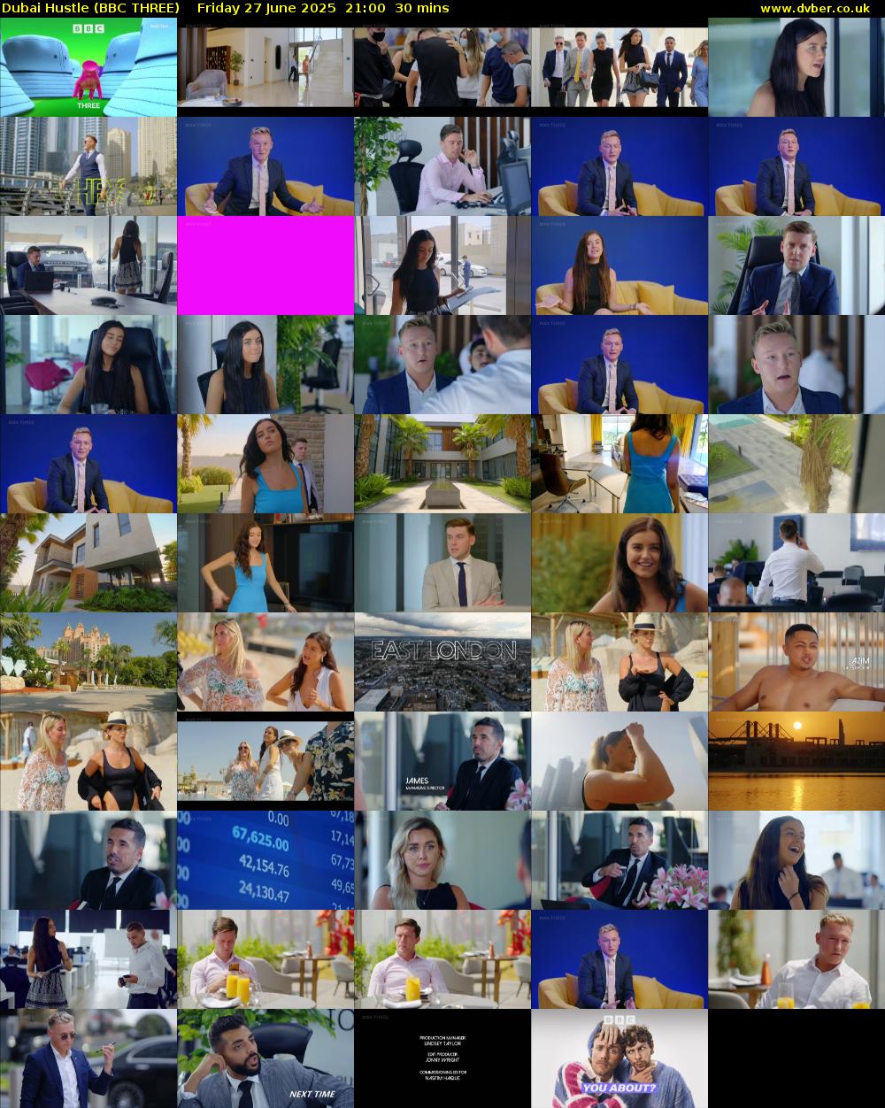 Dubai Hustle (BBC THREE) Friday 27 June 2025 21:00 - 21:30