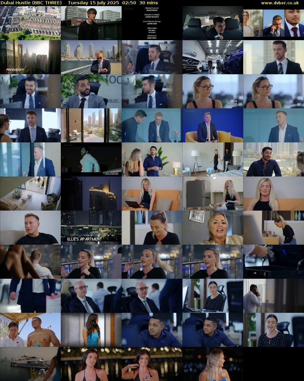 Dubai Hustle (BBC THREE) Tuesday 15 July 2025 02:50 - 03:20
