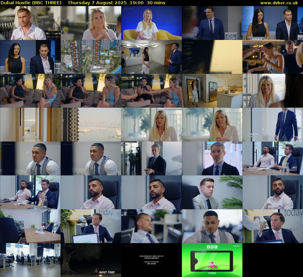 Dubai Hustle (BBC THREE) Thursday 7 August 2025 19:00 - 19:30