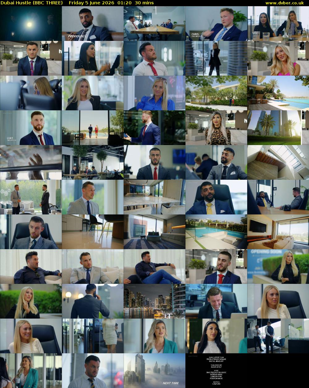 Dubai Hustle (BBC THREE) Friday 5 June 2026 01:20 - 01:50