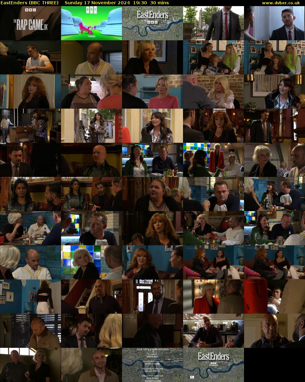EastEnders (BBC THREE) Sunday 17 November 2024 19:30 - 20:00