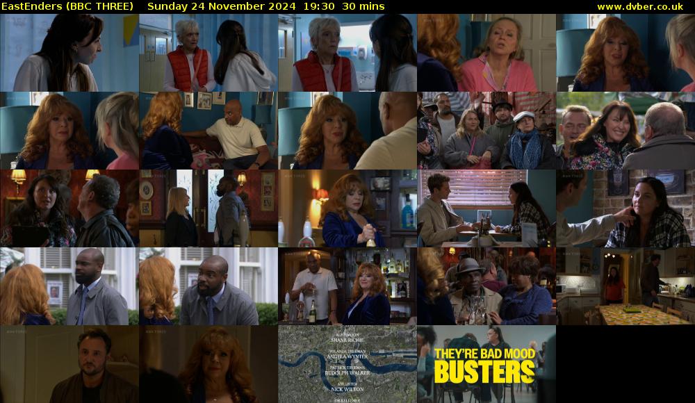 EastEnders (BBC THREE) Sunday 24 November 2024 19:30 - 20:00