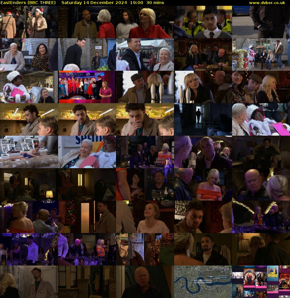 EastEnders (BBC THREE) Saturday 14 December 2024 19:00 - 19:30