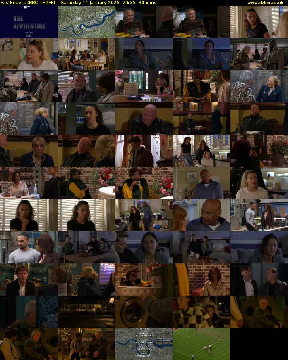 EastEnders (BBC THREE) Saturday 11 January 2025 20:35 - 21:05