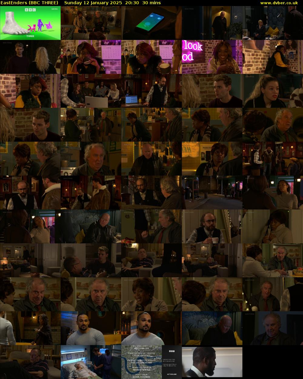 EastEnders (BBC THREE) Sunday 12 January 2025 20:30 - 21:00