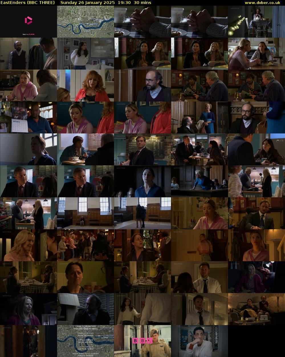 EastEnders (BBC THREE) Sunday 26 January 2025 19:30 - 20:00