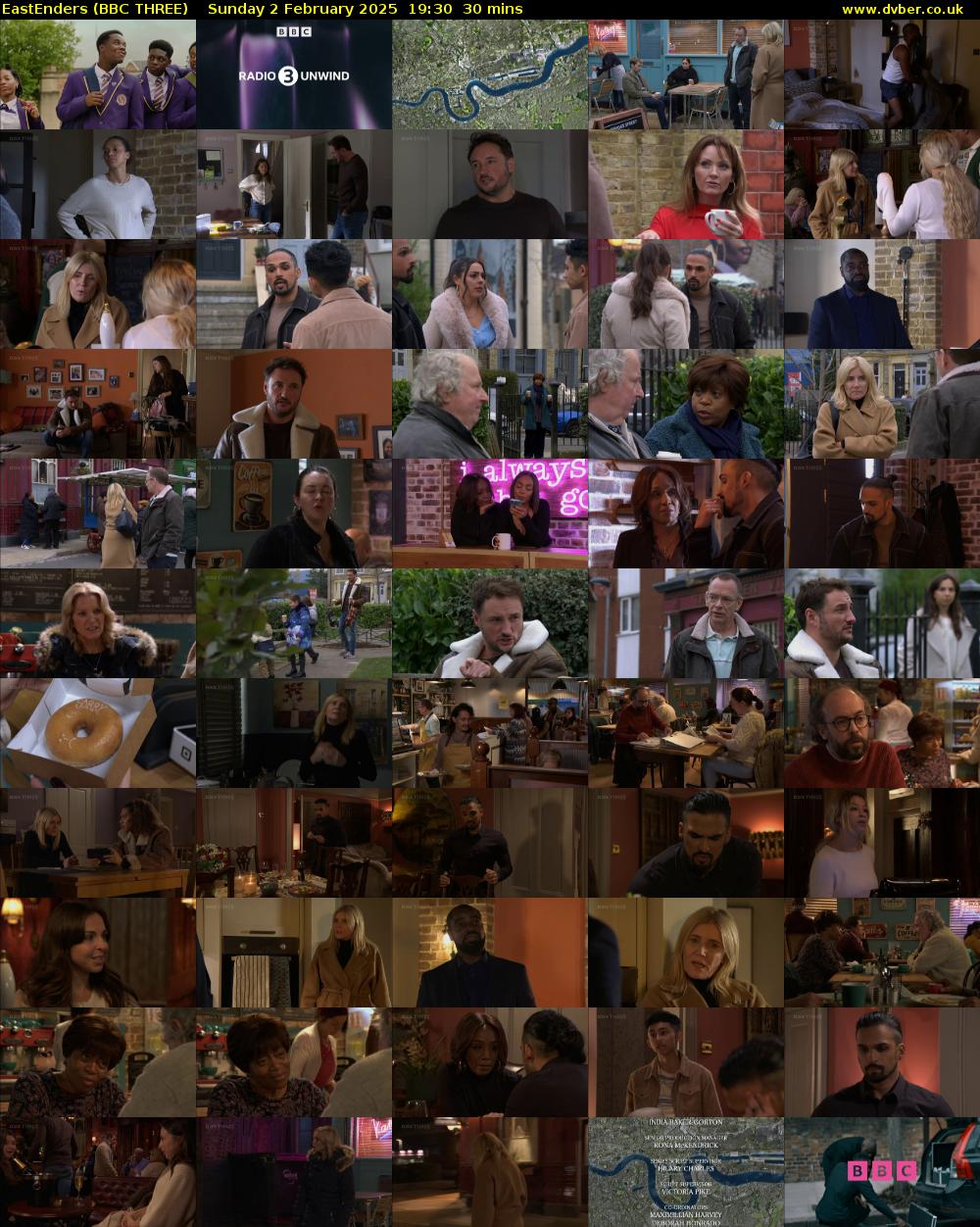 EastEnders (BBC THREE) Sunday 2 February 2025 19:30 - 20:00