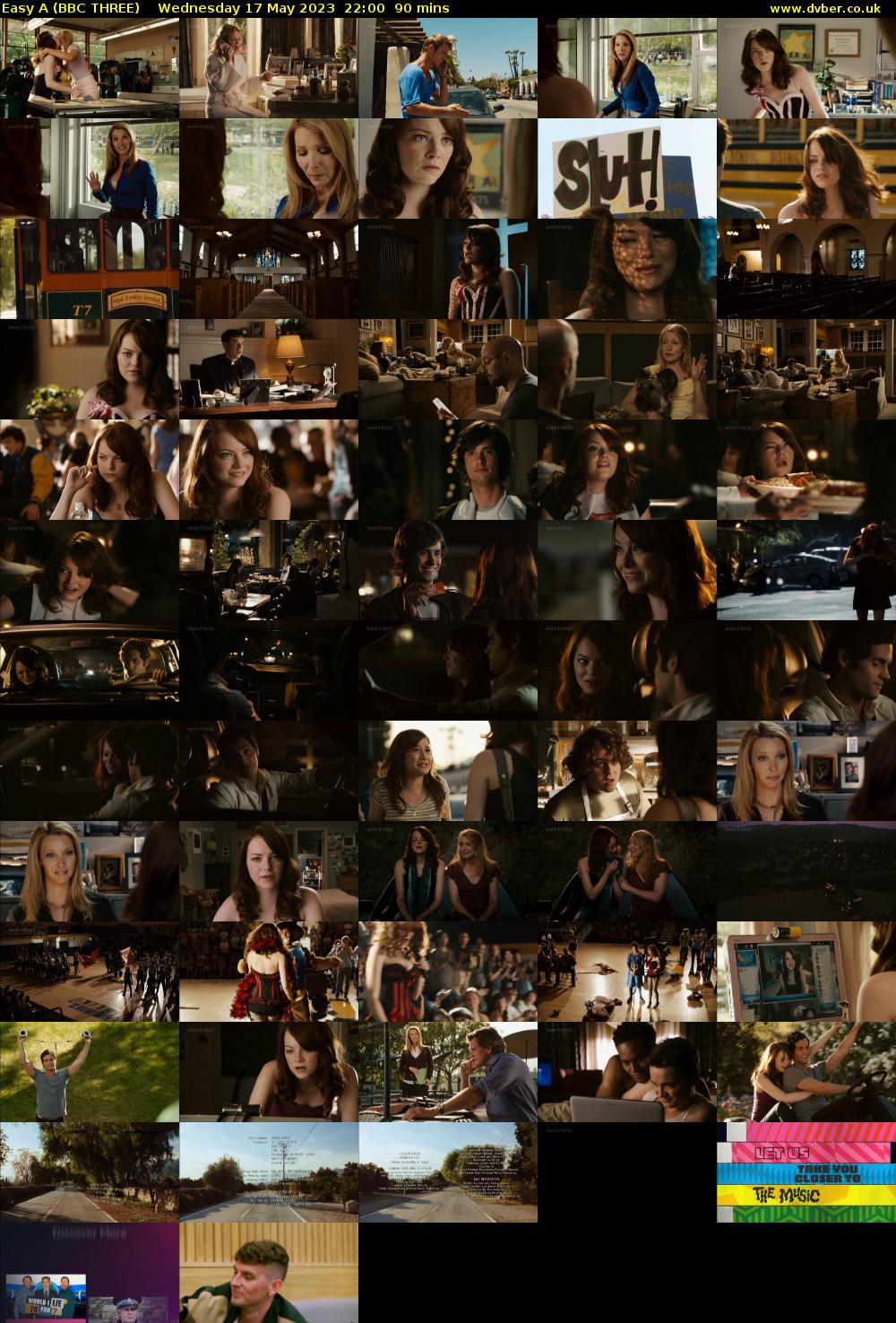 Easy A (BBC THREE) Wednesday 17 May 2023 22:00 - 23:30