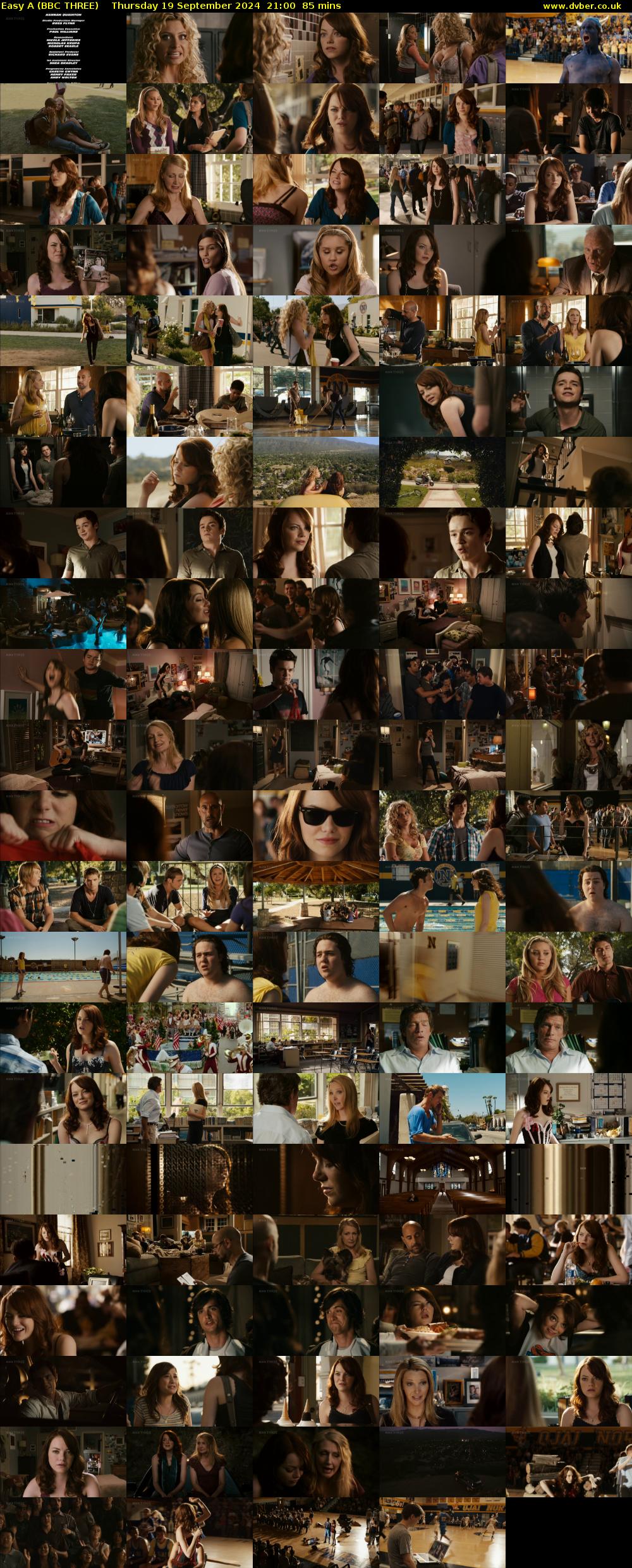 Easy A (BBC THREE) Thursday 19 September 2024 21:00 - 22:25