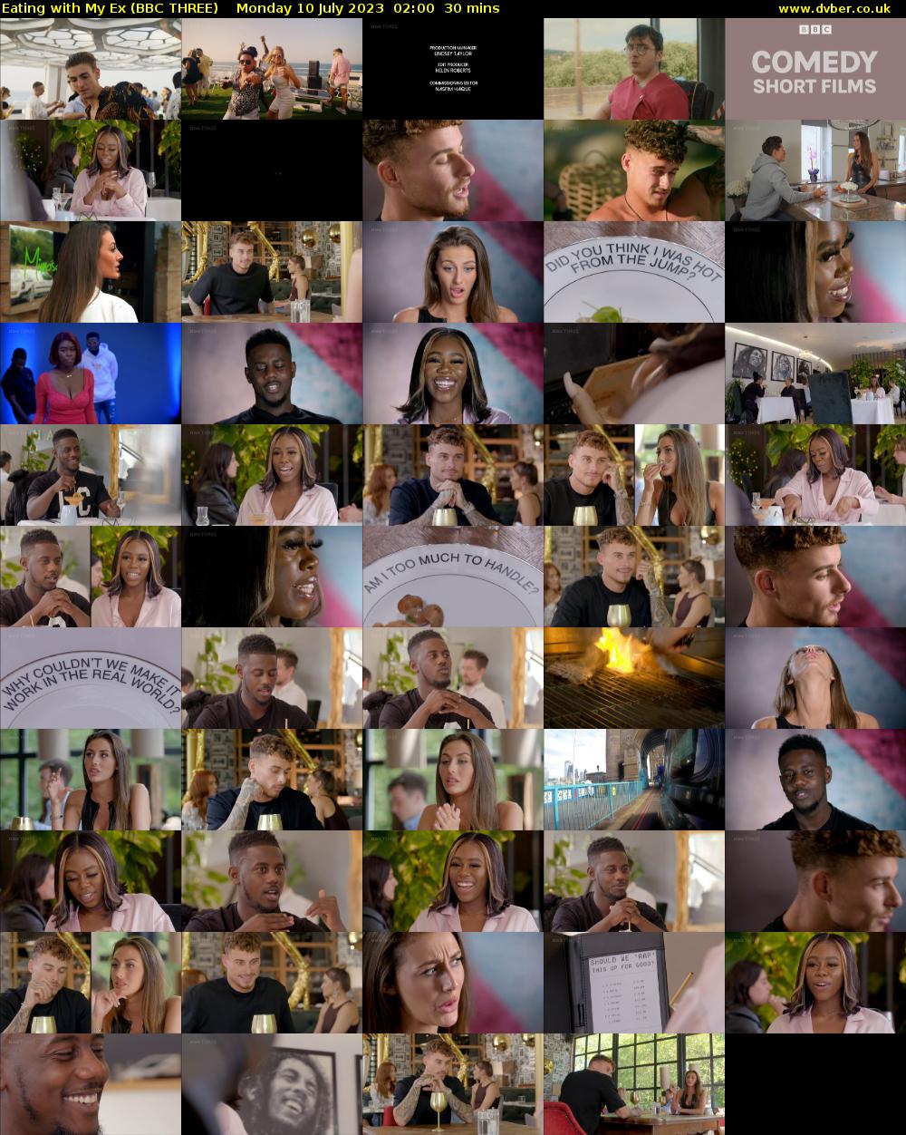 Eating With My Ex (BBC THREE) Monday 10 July 2023 02:00 - 02:30