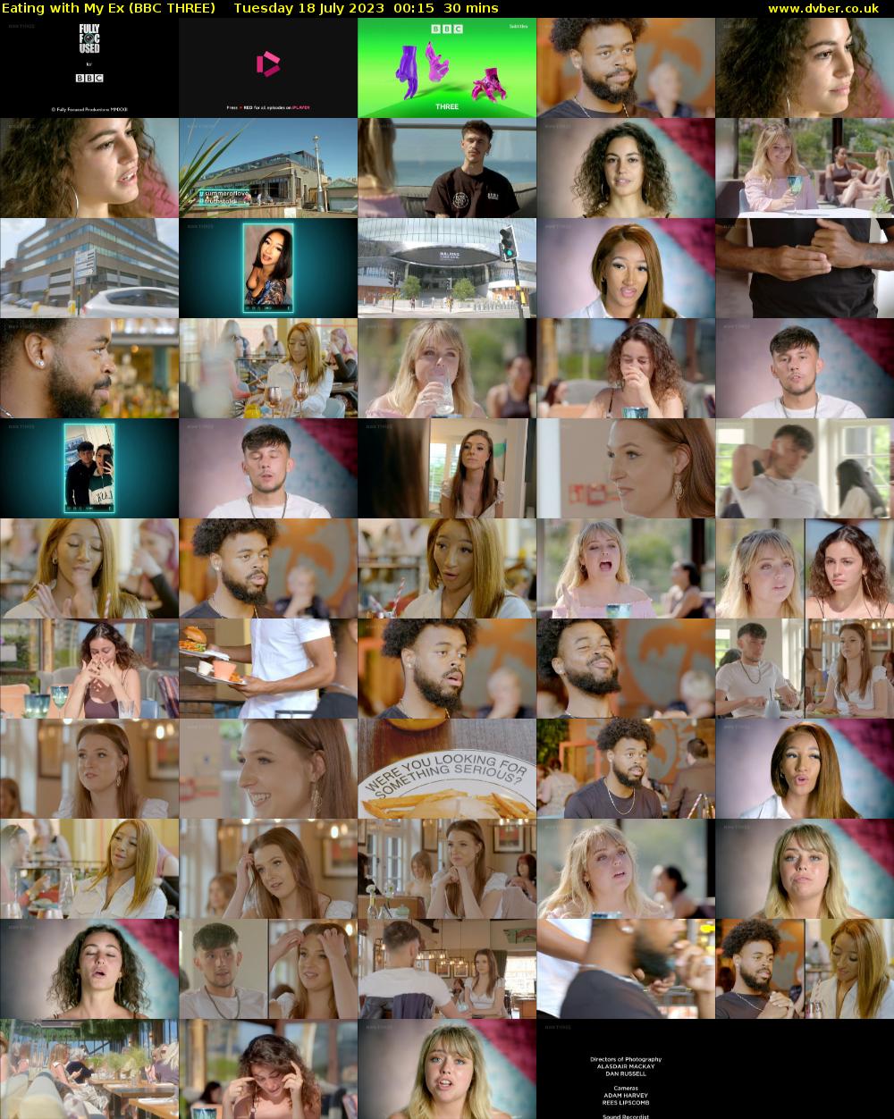 Eating With My Ex (BBC THREE) Tuesday 18 July 2023 00:15 - 00:45