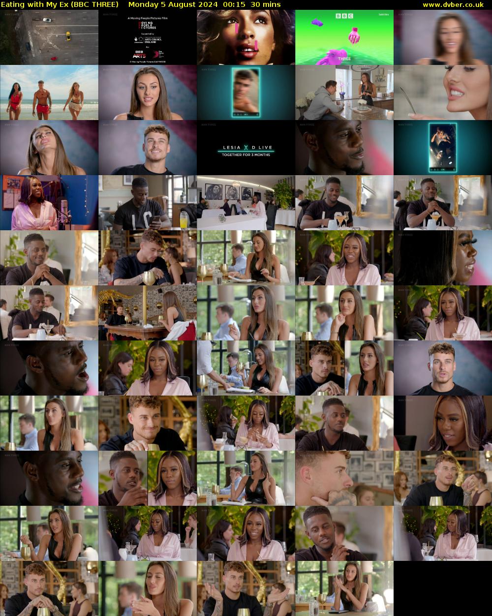 Eating With My Ex (BBC THREE) Monday 5 August 2024 00:15 - 00:45