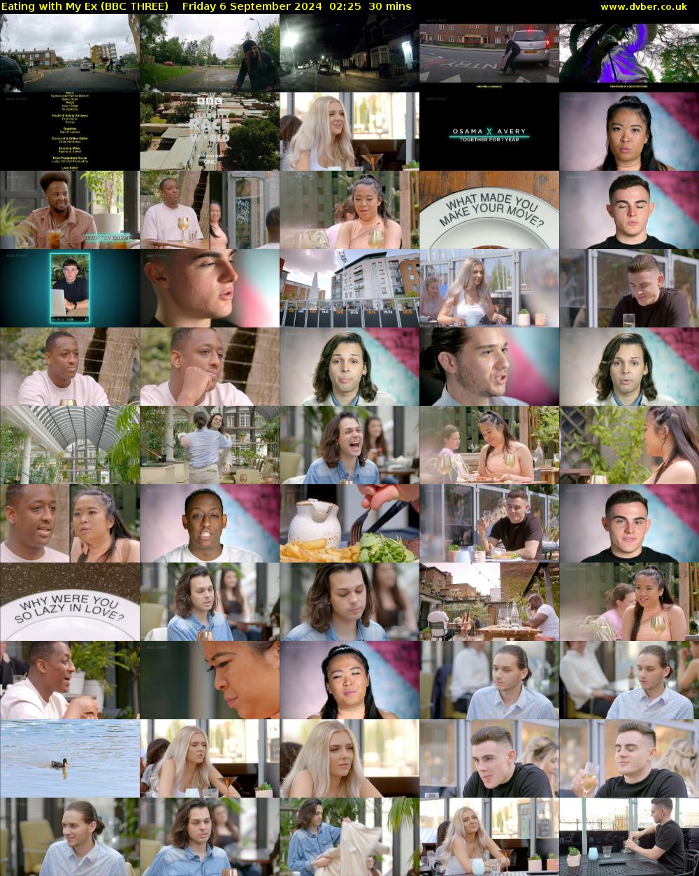 Eating With My Ex (BBC THREE) Friday 6 September 2024 02:25 - 02:55