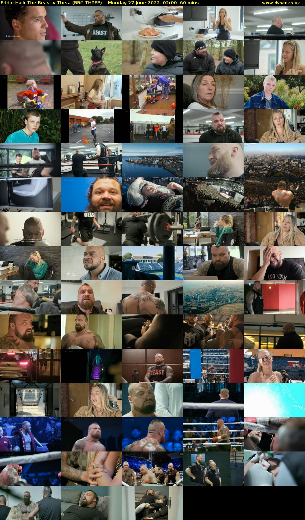 Eddie Hall: The Beast v The... (BBC THREE) Monday 27 June 2022 02:00 - 03:00
