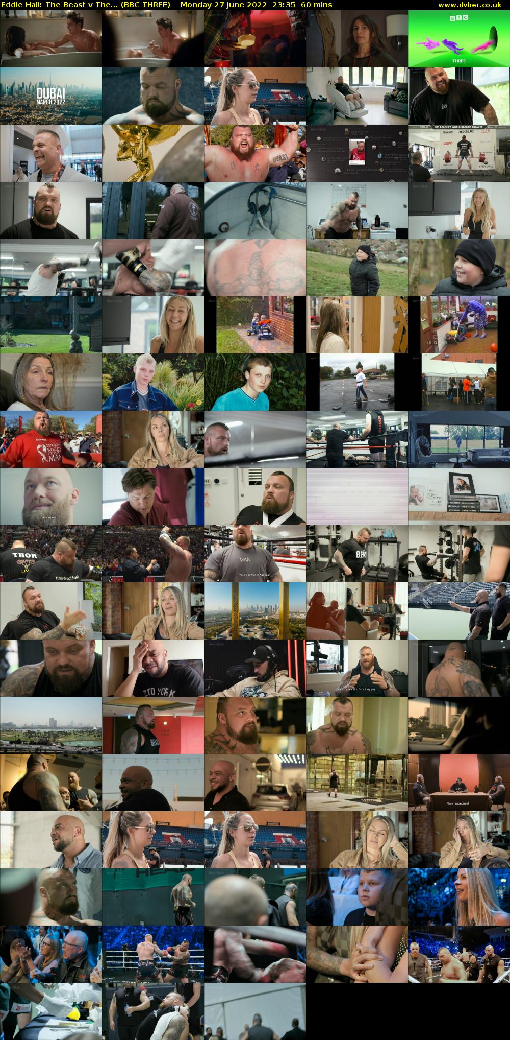 Eddie Hall: The Beast v The... (BBC THREE) Monday 27 June 2022 23:35 - 00:35