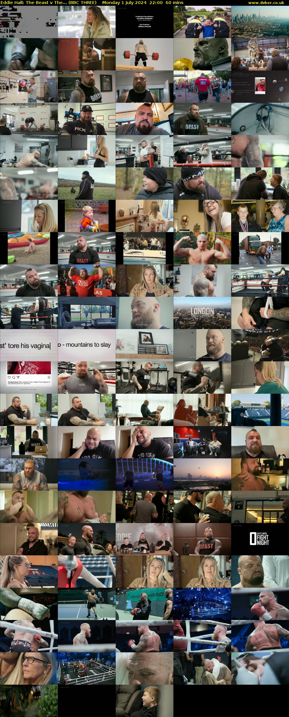 Eddie Hall: The Beast v The... (BBC THREE) Monday 1 July 2024 22:00 - 23:00