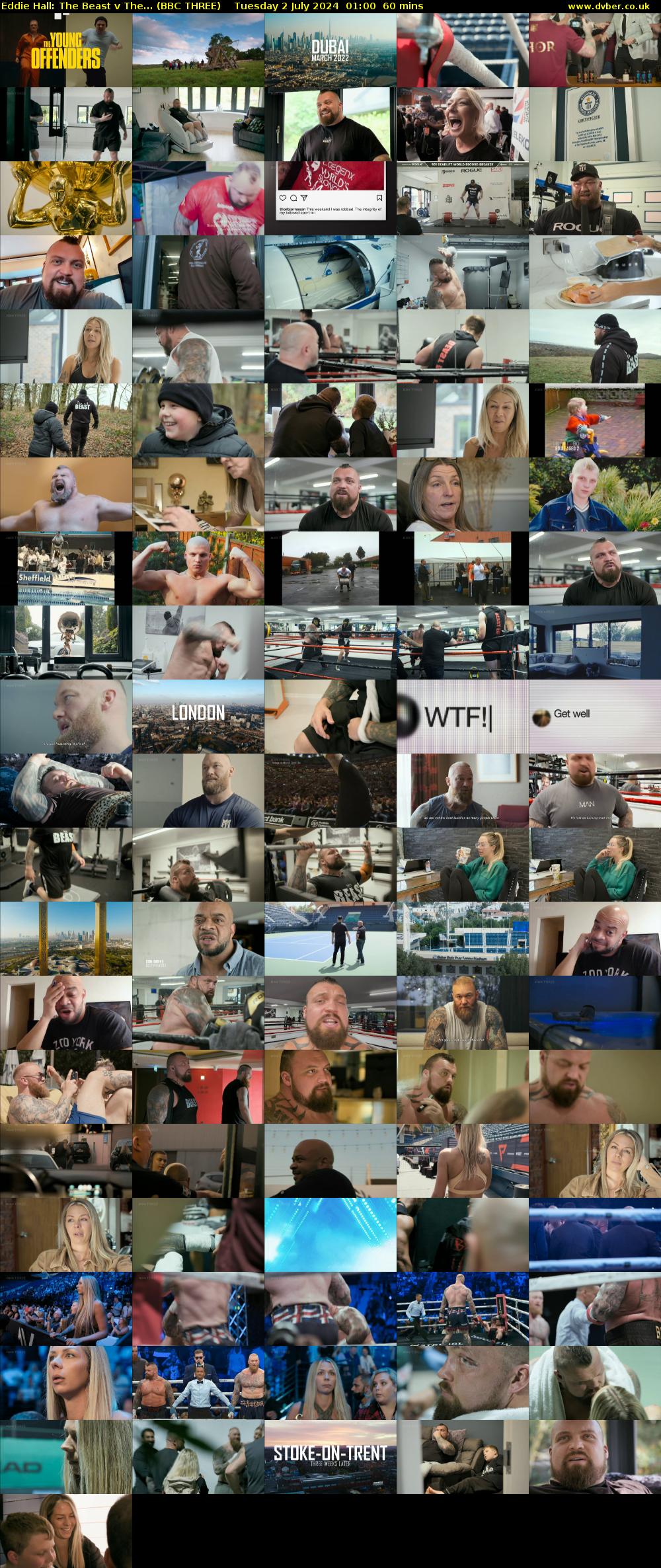 Eddie Hall: The Beast v The... (BBC THREE) Tuesday 2 July 2024 01:00 - 02:00