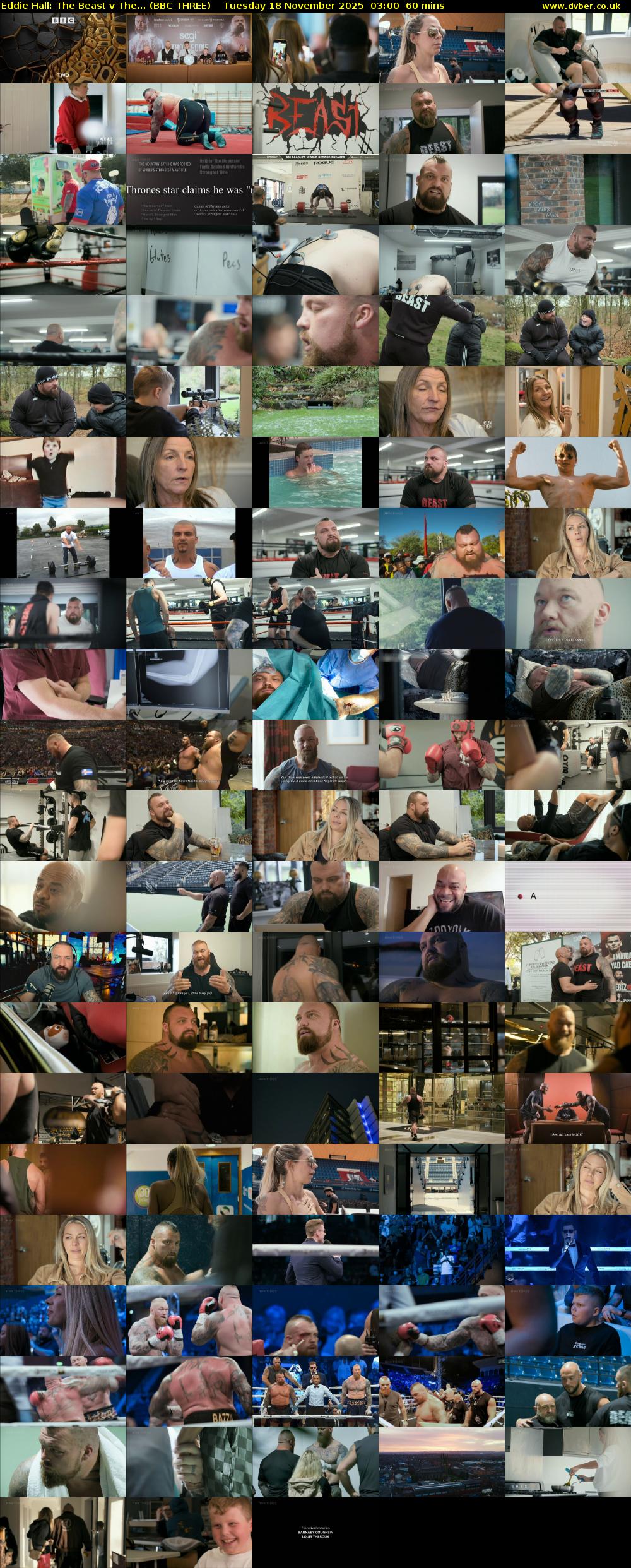 Eddie Hall: The Beast v The... (BBC THREE) Tuesday 18 November 2025 03:00 - 04:00