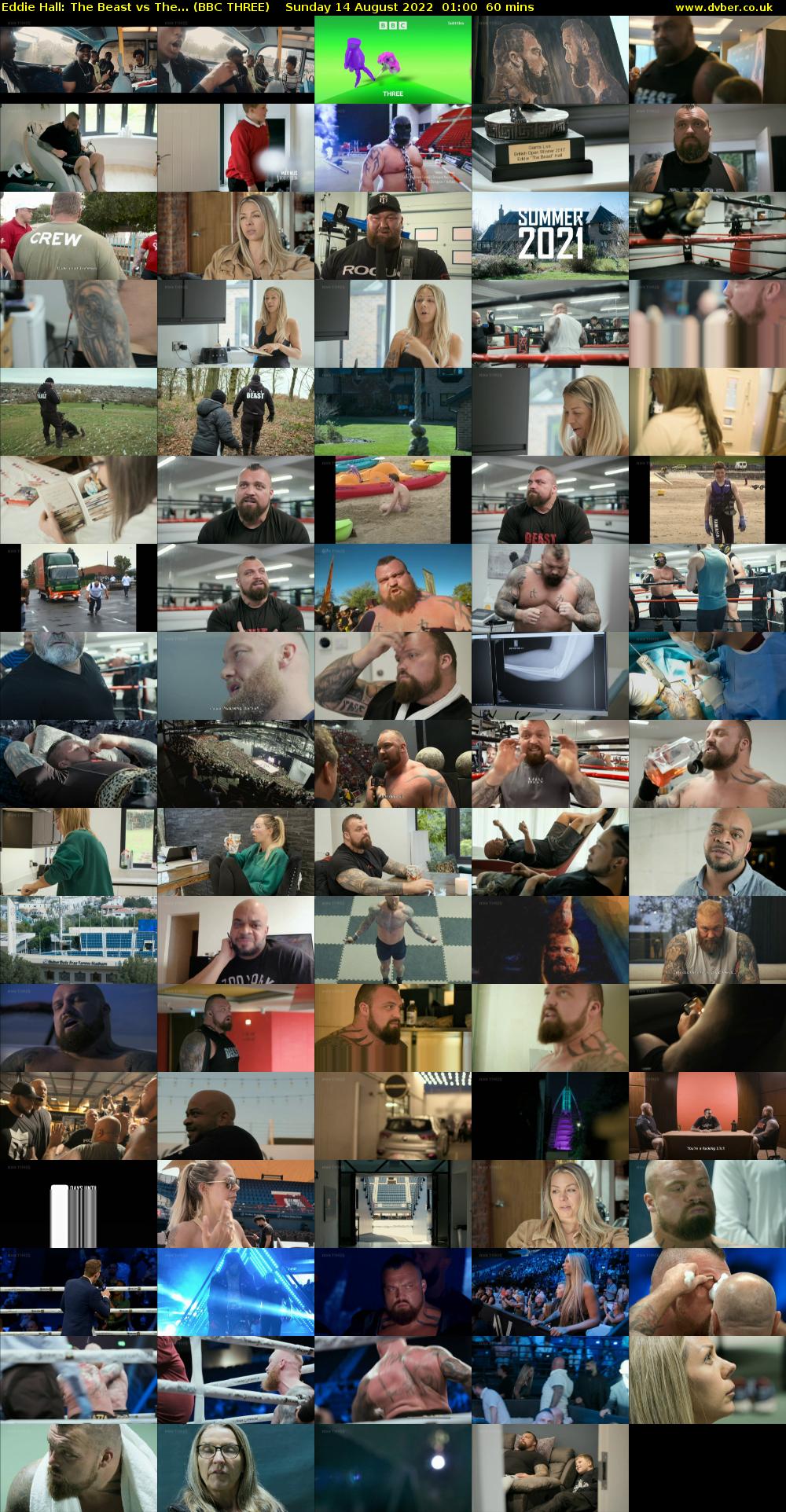 Eddie Hall: The Beast vs The... (BBC THREE) Sunday 14 August 2022 01:00 - 02:00