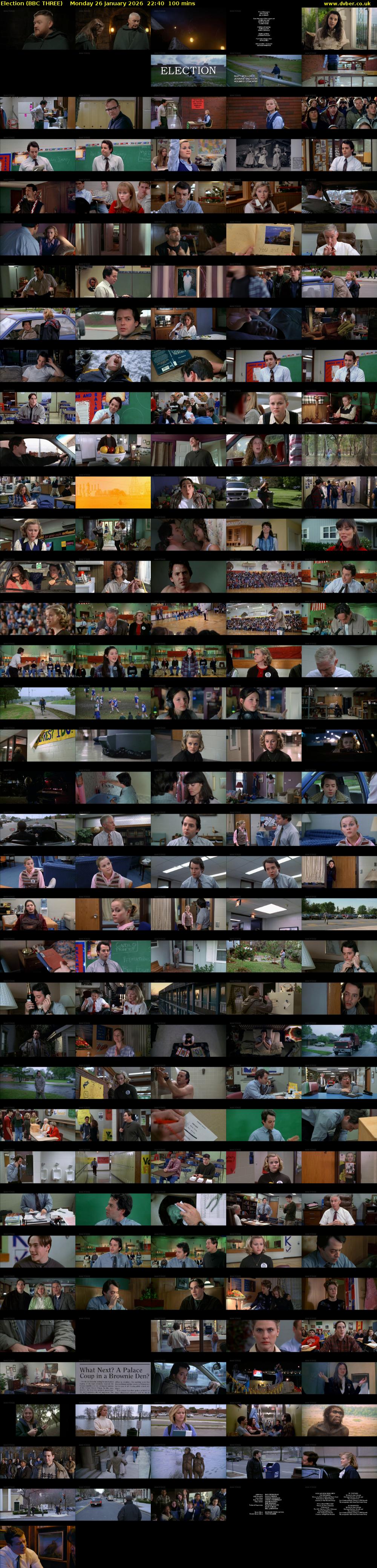 Election (BBC THREE) Monday 26 January 2026 22:40 - 00:20