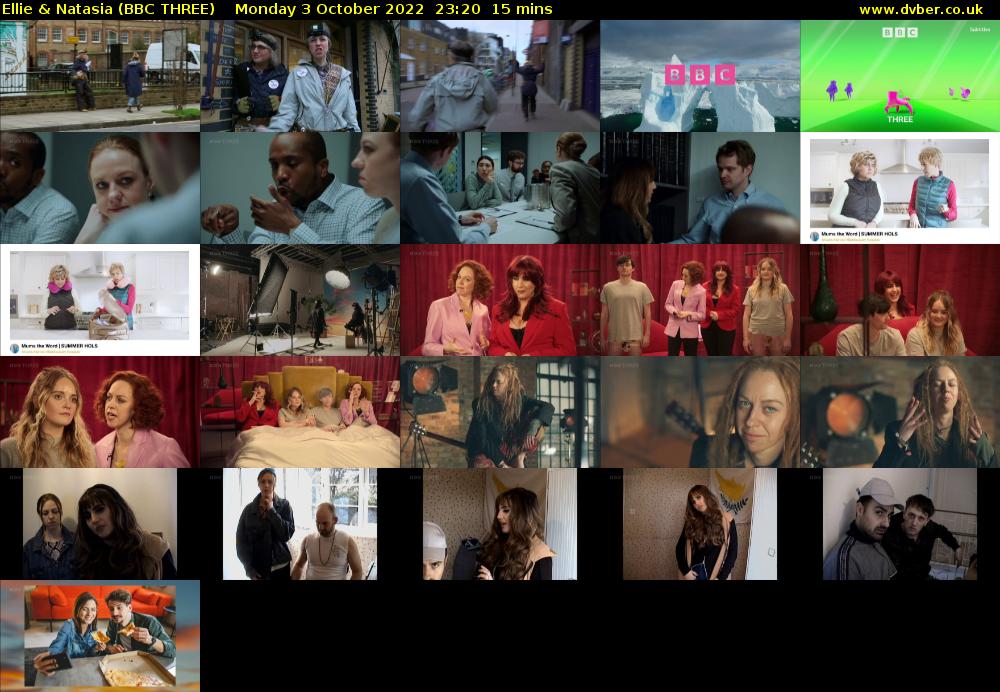 Ellie & Natasia (BBC THREE) Monday 3 October 2022 23:20 - 23:35