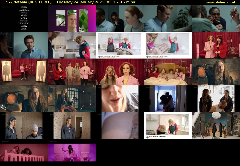 Ellie & Natasia (BBC THREE) Tuesday 24 January 2023 03:15 - 03:30
