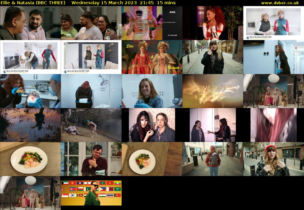 Ellie & Natasia (BBC THREE) Wednesday 15 March 2023 21:45 - 22:00