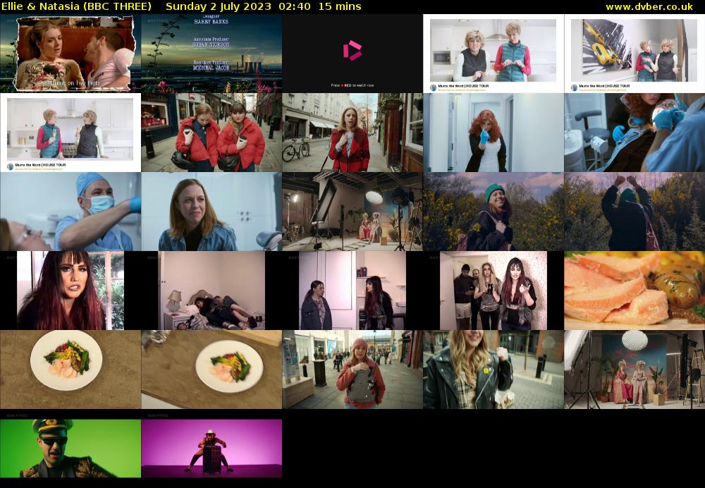 Ellie & Natasia (BBC THREE) Sunday 2 July 2023 02:40 - 02:55