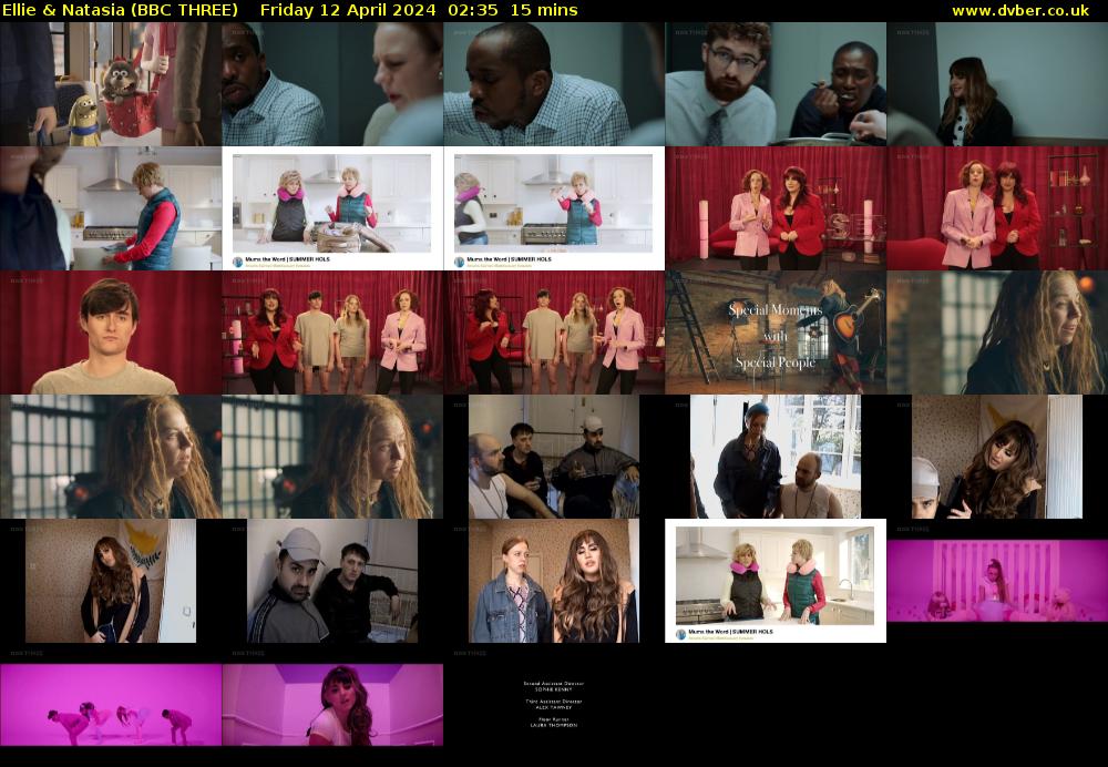 Ellie & Natasia (BBC THREE) Friday 12 April 2024 02:35 - 02:50