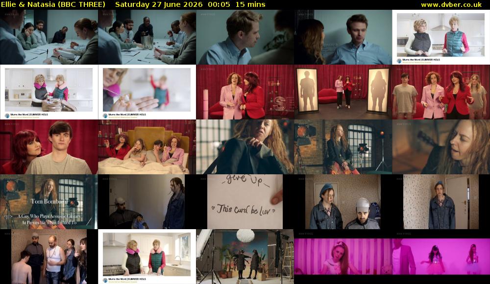 Ellie & Natasia (BBC THREE) Saturday 27 June 2026 00:05 - 00:20