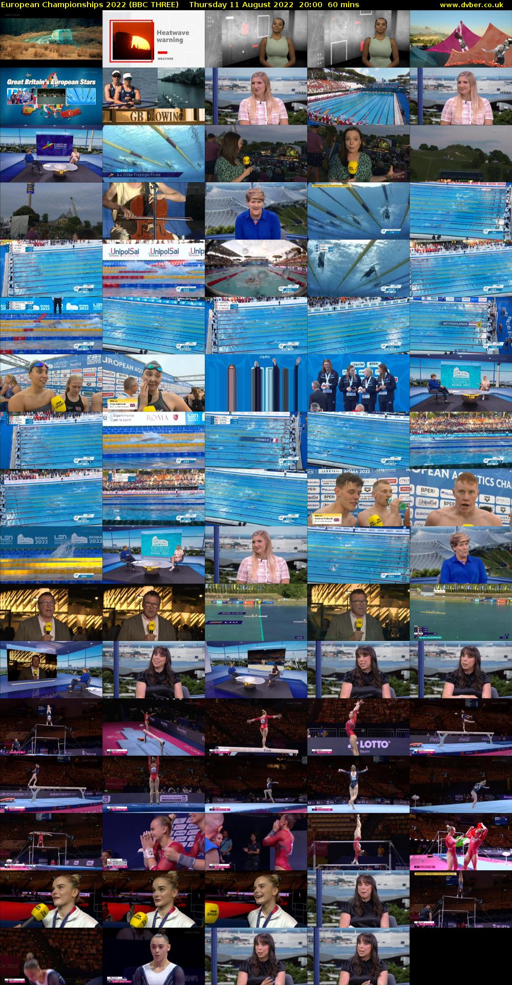 European Championships 2022 (BBC THREE) Thursday 11 August 2022 20:00 - 21:00