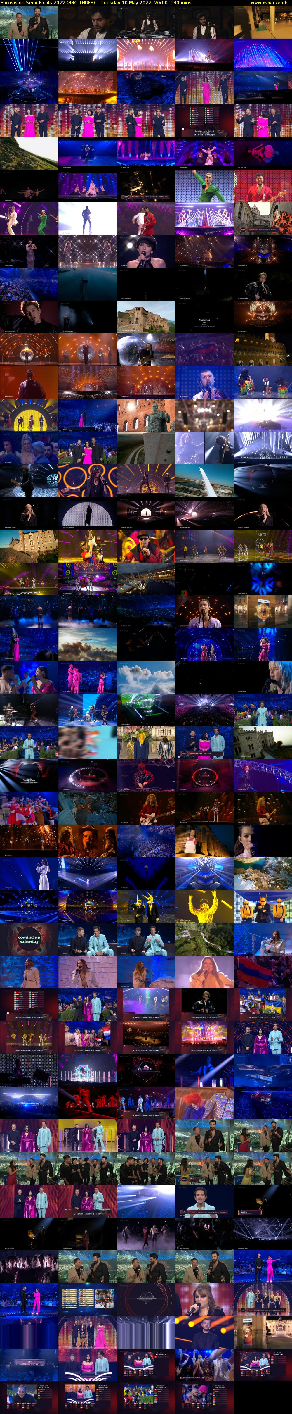 Eurovision Semi-Finals 2022 (BBC THREE) Tuesday 10 May 2022 20:00 - 22:10