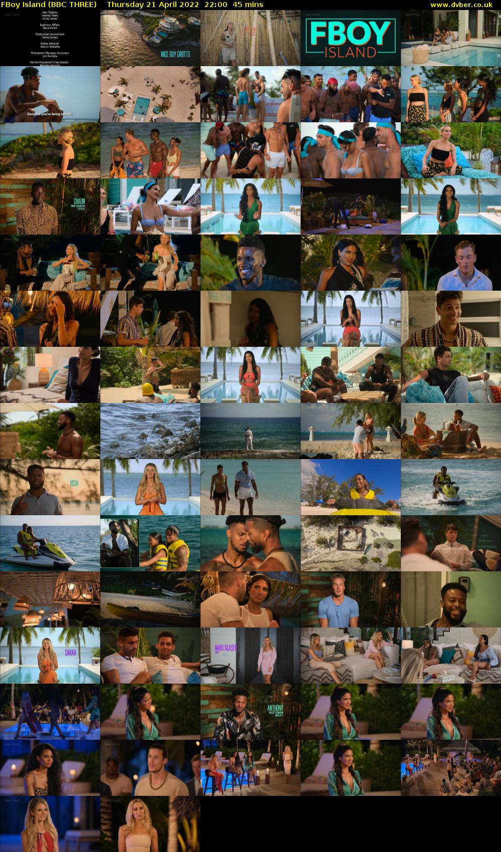 FBoy Island (BBC THREE) Thursday 21 April 2022 22:00 - 22:45