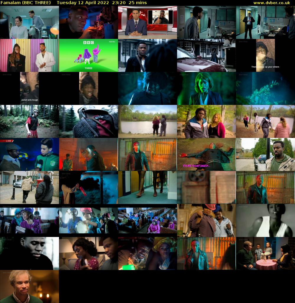 Famalam (BBC THREE) Tuesday 12 April 2022 23:20 - 23:45