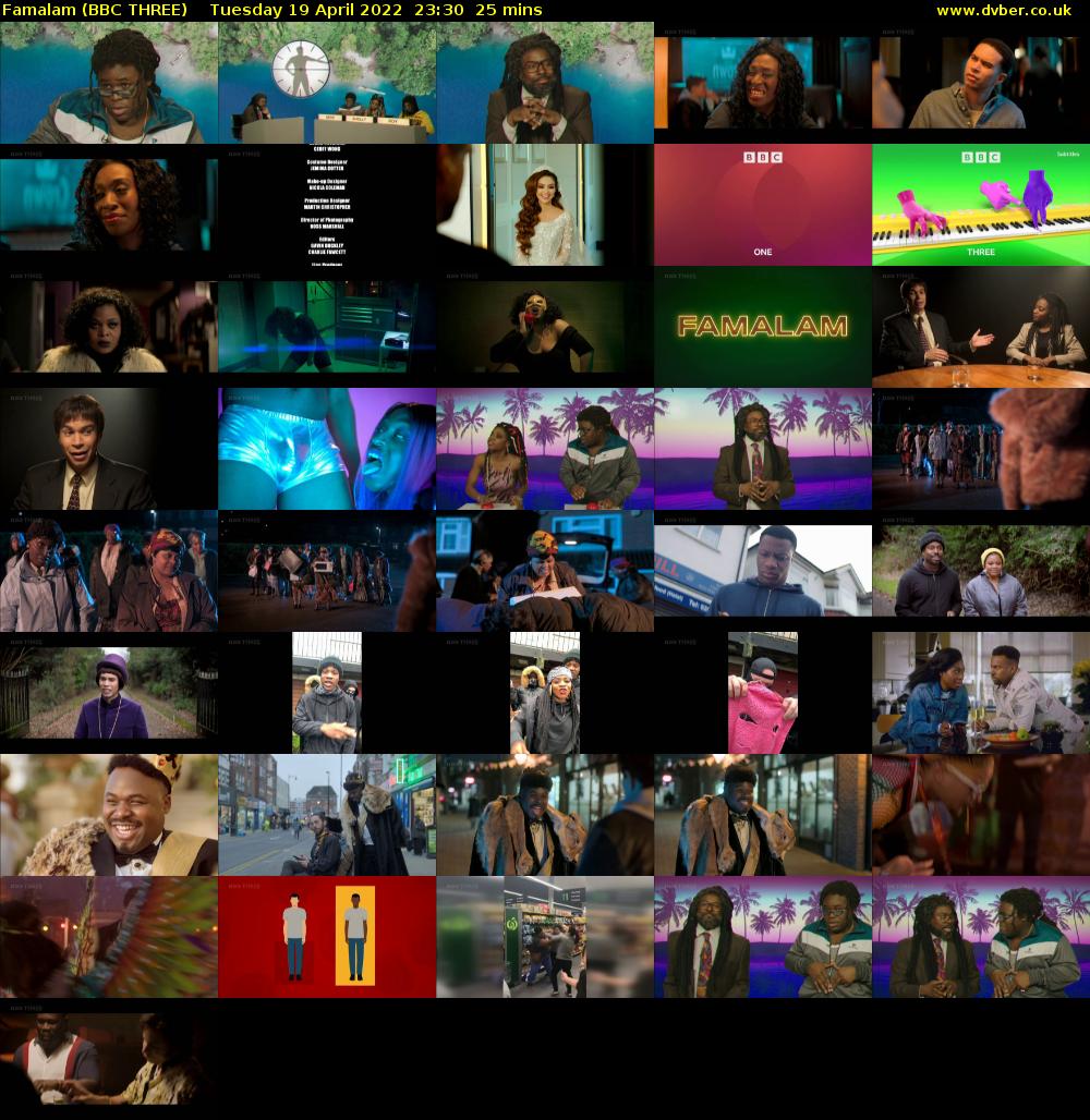 Famalam (BBC THREE) Tuesday 19 April 2022 23:30 - 23:55