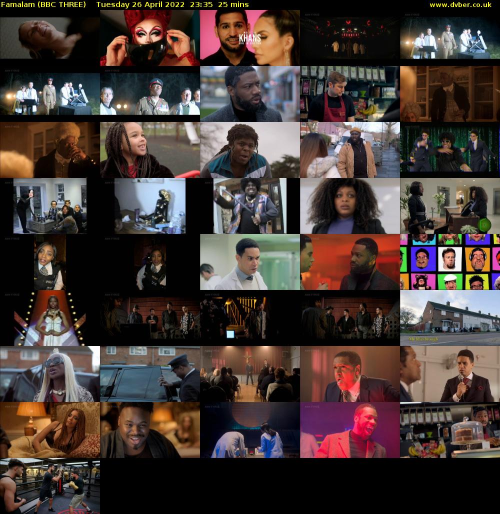 Famalam (BBC THREE) Tuesday 26 April 2022 23:35 - 00:00