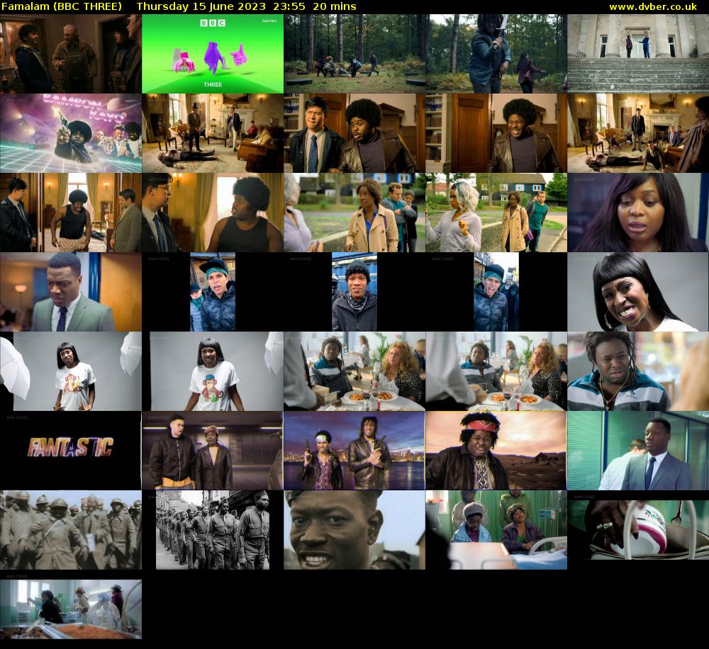 Famalam (BBC THREE) Thursday 15 June 2023 23:55 - 00:15