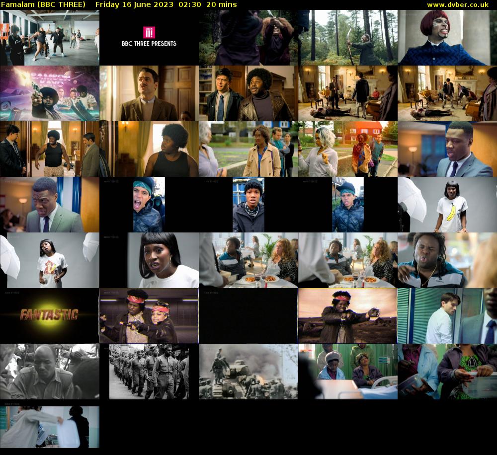 Famalam (BBC THREE) Friday 16 June 2023 02:30 - 02:50