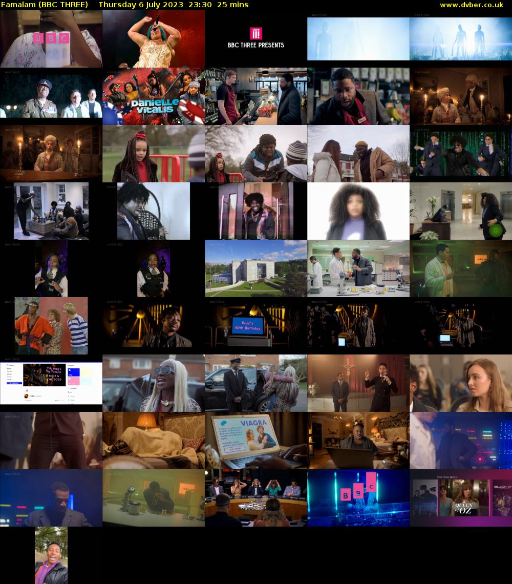 Famalam (BBC THREE) Thursday 6 July 2023 23:30 - 23:55