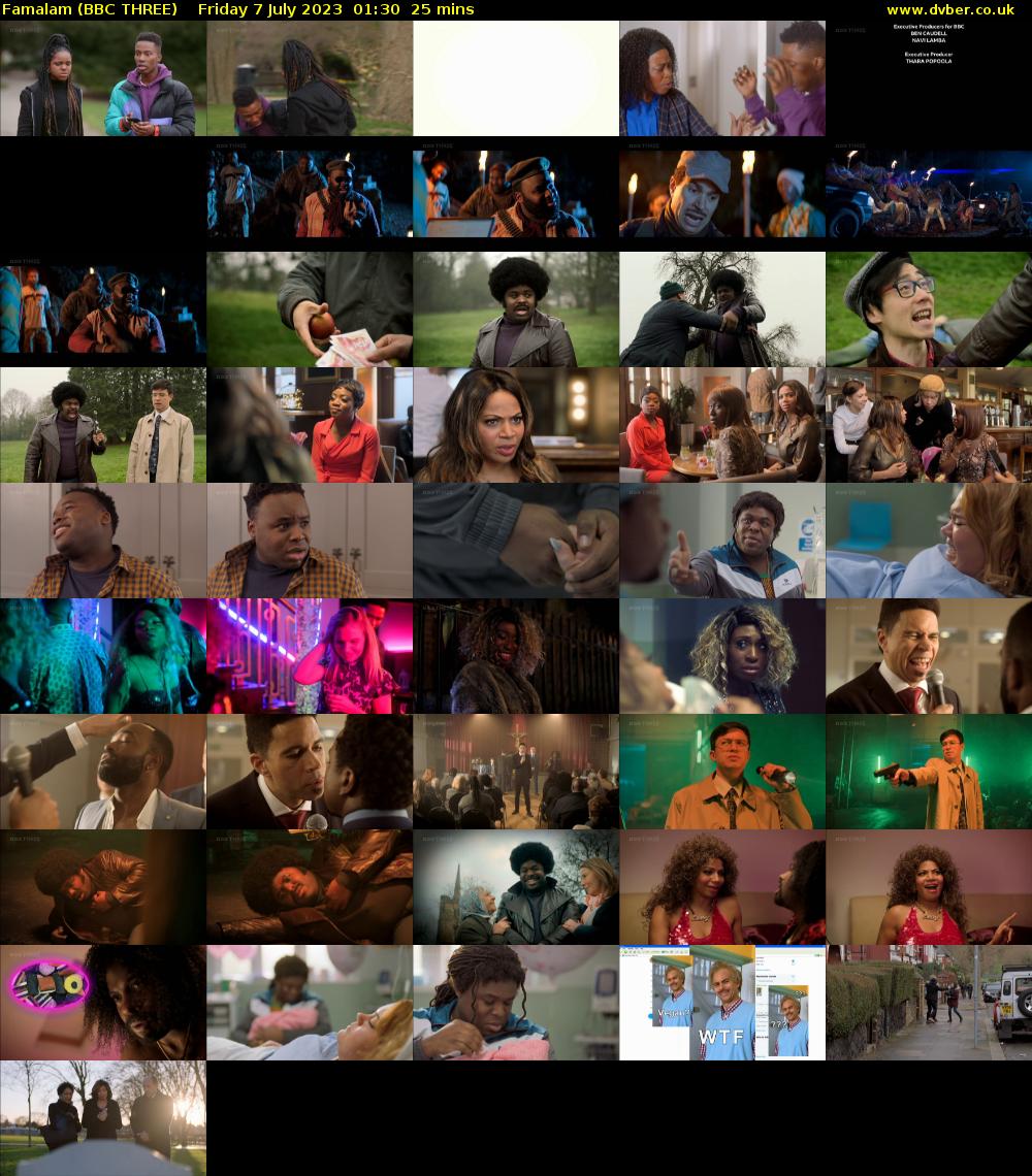Famalam (BBC THREE) Friday 7 July 2023 01:30 - 01:55