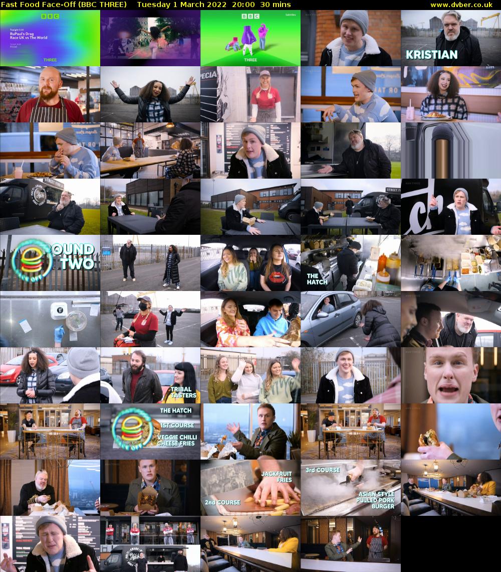 Fast Food Face-Off (BBC THREE) Tuesday 1 March 2022 20:00 - 20:30