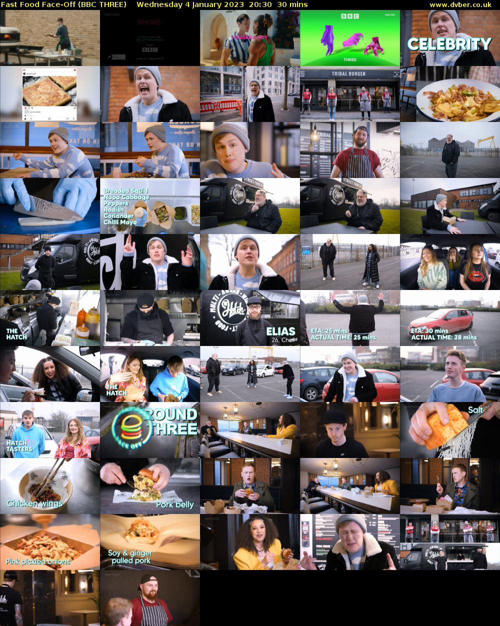 Fast Food Face-Off (BBC THREE) Wednesday 4 January 2023 20:30 - 21:00