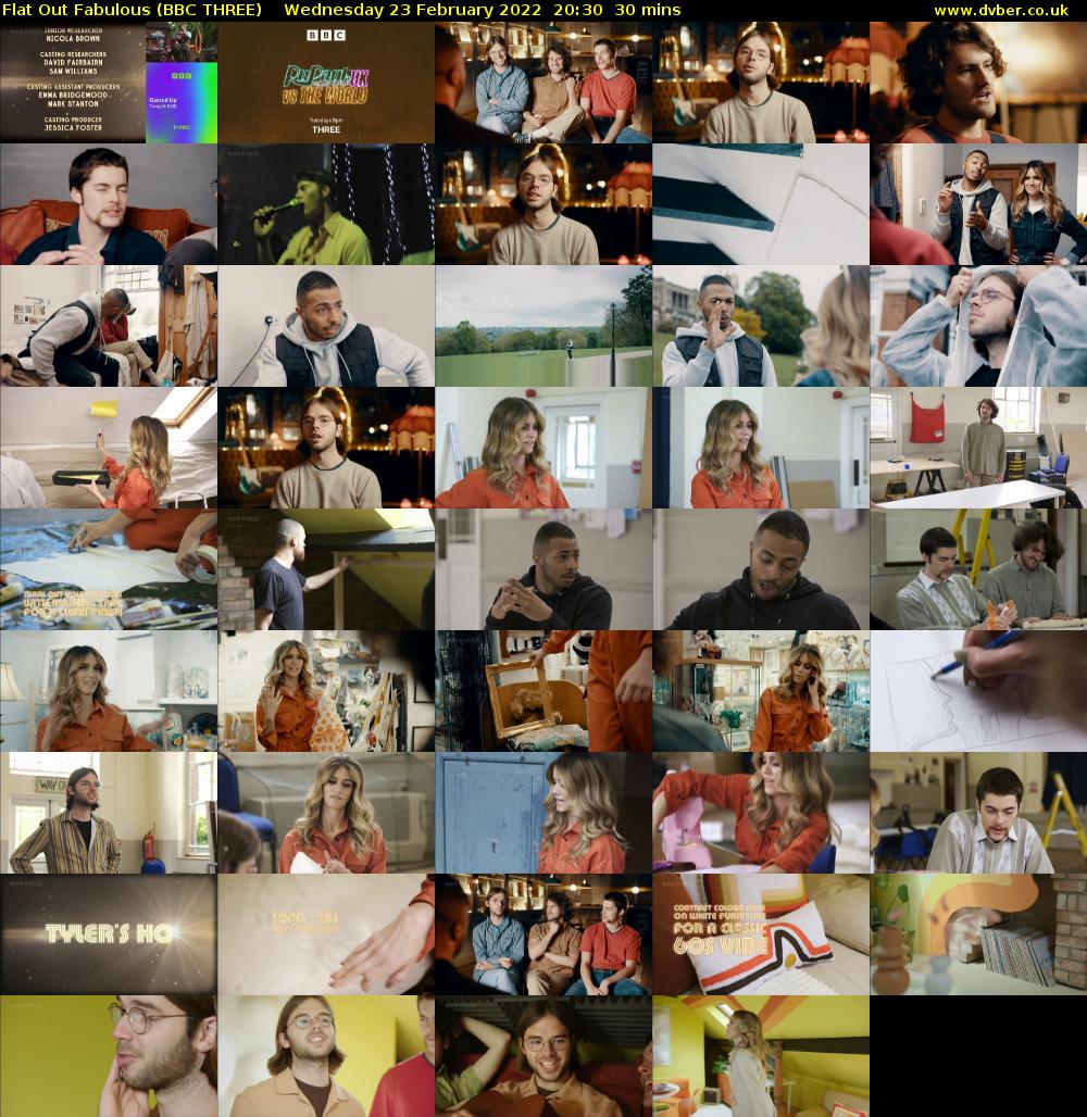 Flat Out Fabulous (BBC THREE) Wednesday 23 February 2022 20:30 - 21:00