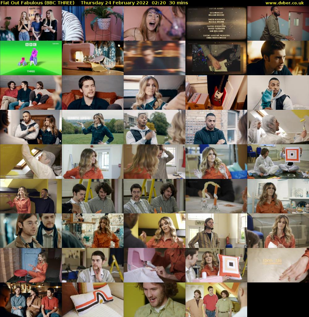 Flat Out Fabulous (BBC THREE) Thursday 24 February 2022 02:20 - 02:50