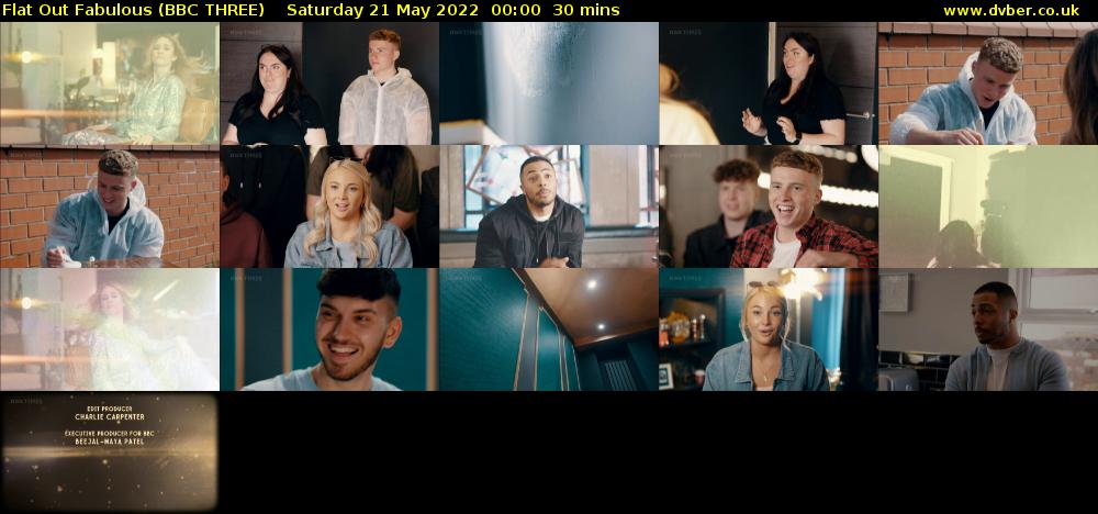 Flat Out Fabulous (BBC THREE) Saturday 21 May 2022 00:00 - 00:30