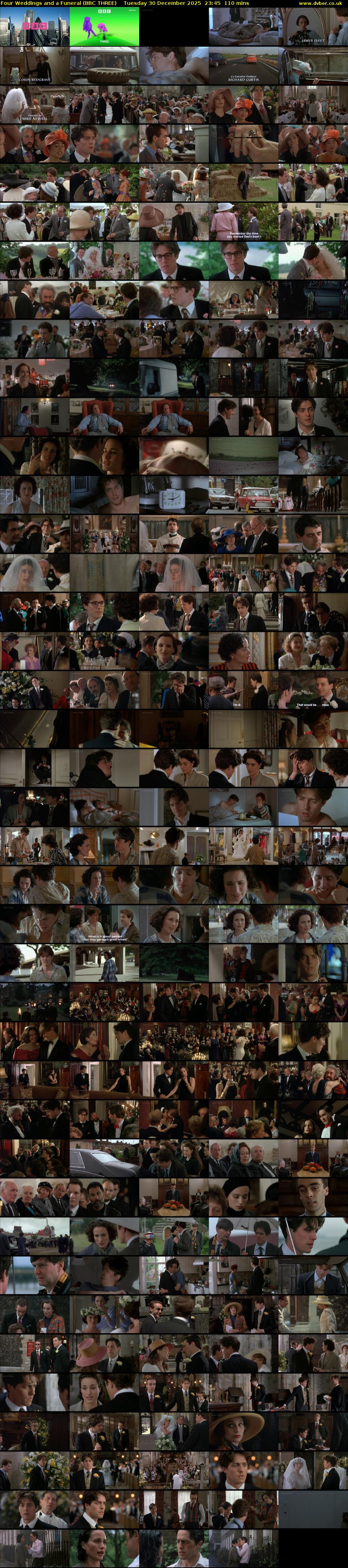 Four Weddings and a Funeral (BBC THREE) Tuesday 30 December 2025 23:45 - 01:35
