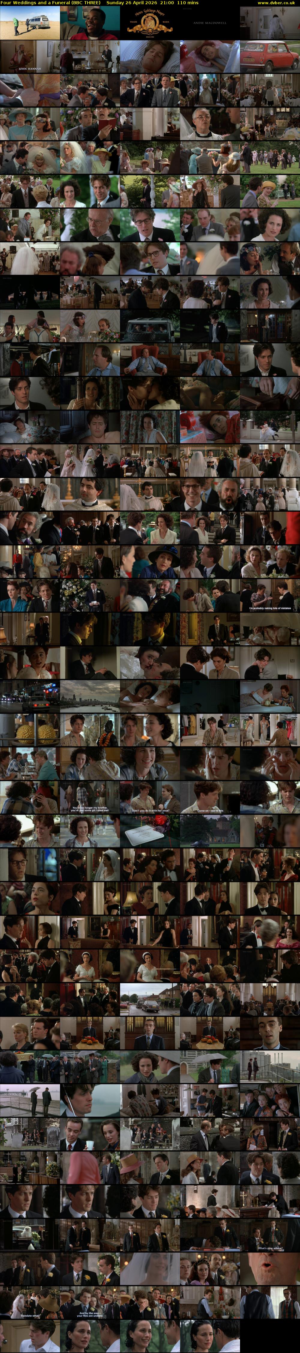 Four Weddings and a Funeral (BBC THREE) Sunday 26 April 2026 21:00 - 22:50
