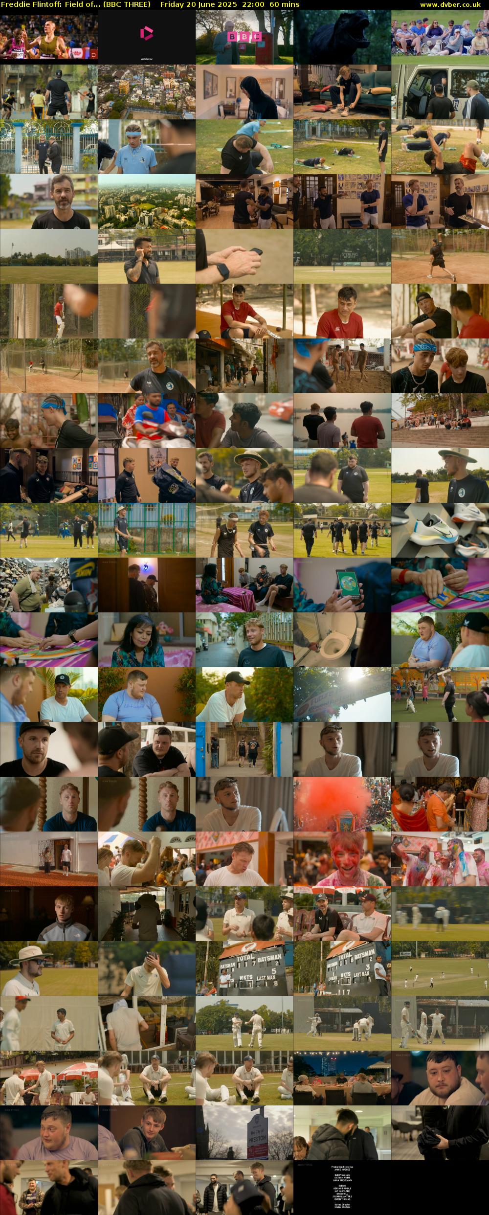 Freddie Flintoff: Field of... (BBC THREE) Friday 20 June 2025 22:00 - 23:00