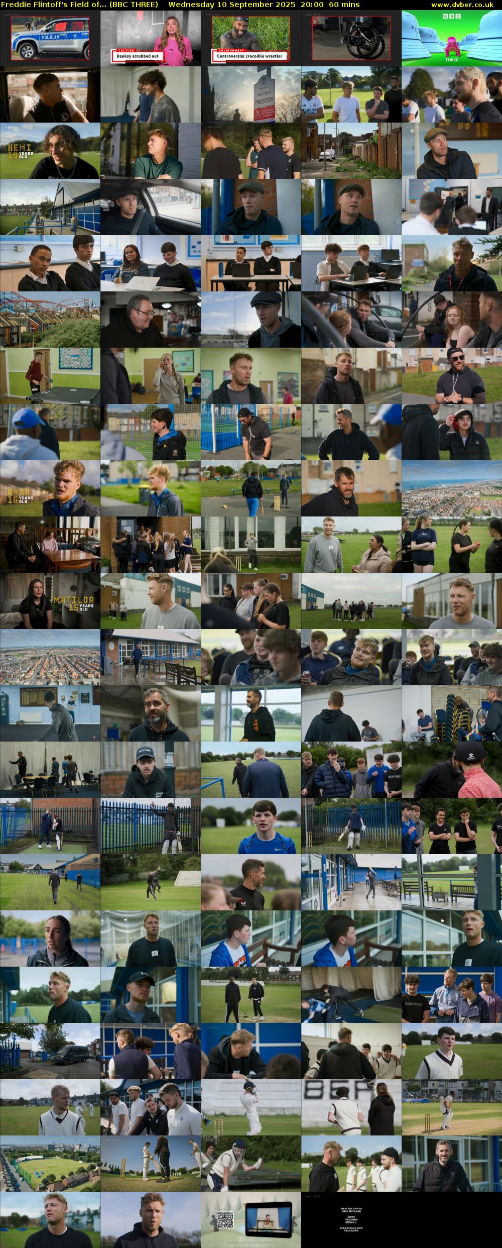 Freddie Flintoff's Field of... (BBC THREE) Wednesday 10 September 2025 20:00 - 21:00